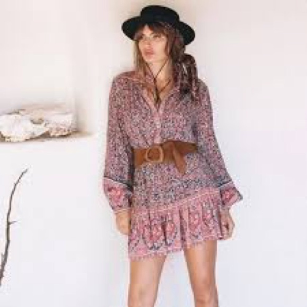 Spell & The Gypsy Collective Jasmine Long Sleeve Playdress in Navy - Picture 13 of 13